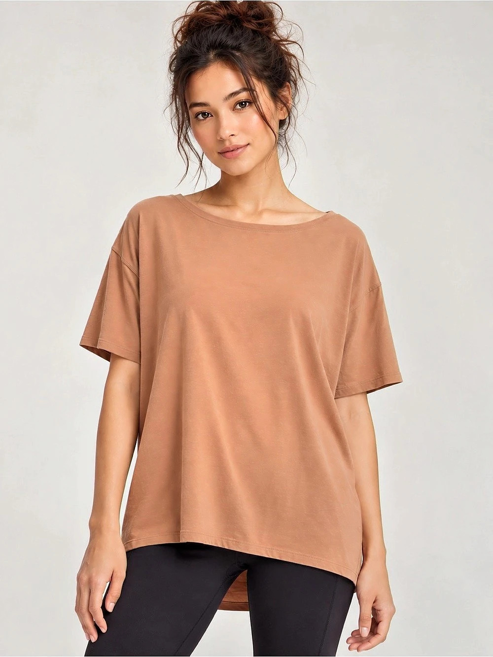 lululemon Back In Action Short Sleeve Shirt Oversized Pima Cotton Tee